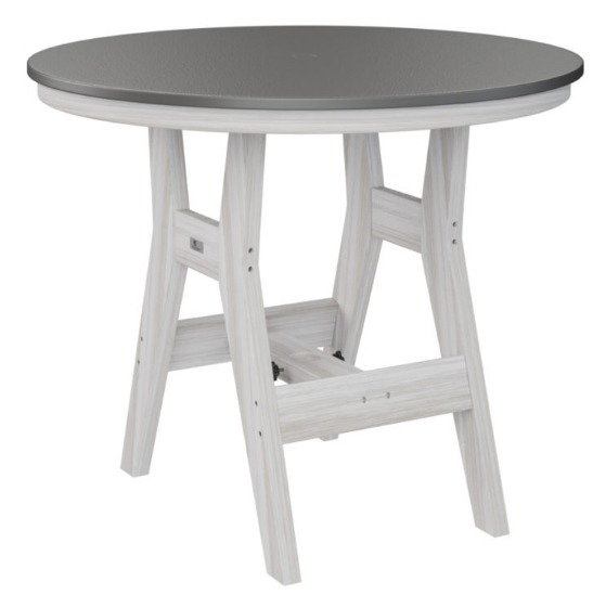 Berlin Gardens Harbor 38" Hammered Round Table Dining Height (Natural FInish)